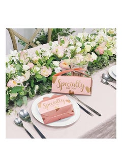 KASTWAVE Favor Boxes, Wedding Party Candy, Easy Folding DIY with Butterfly Bridal Baby Showers Birthday, Cookie Present with Ribbons Cute Chocolate Box (Pink 50Pcs)  - Image 3