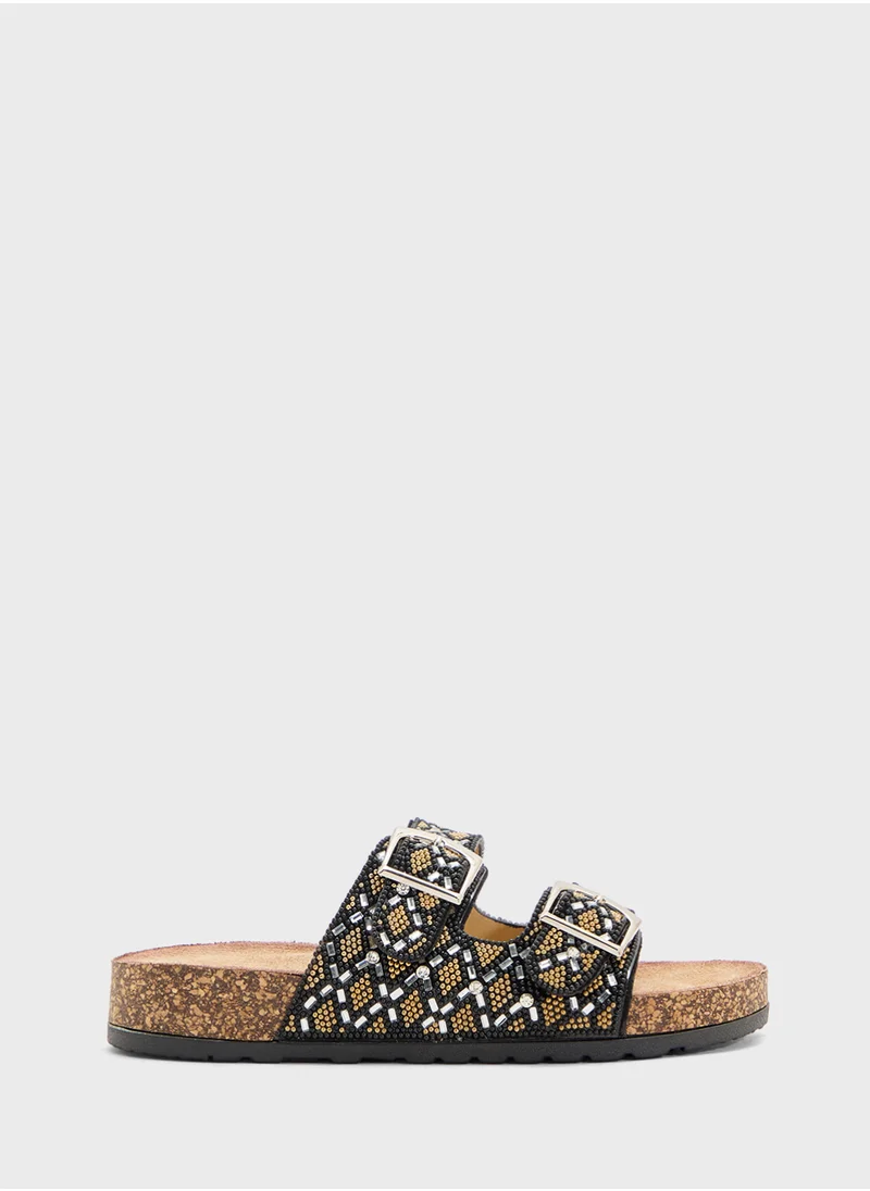 Pink Step Ladies Casual Flat Sandal