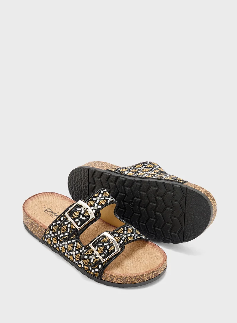 Pink Step Ladies Casual Flat Sandal