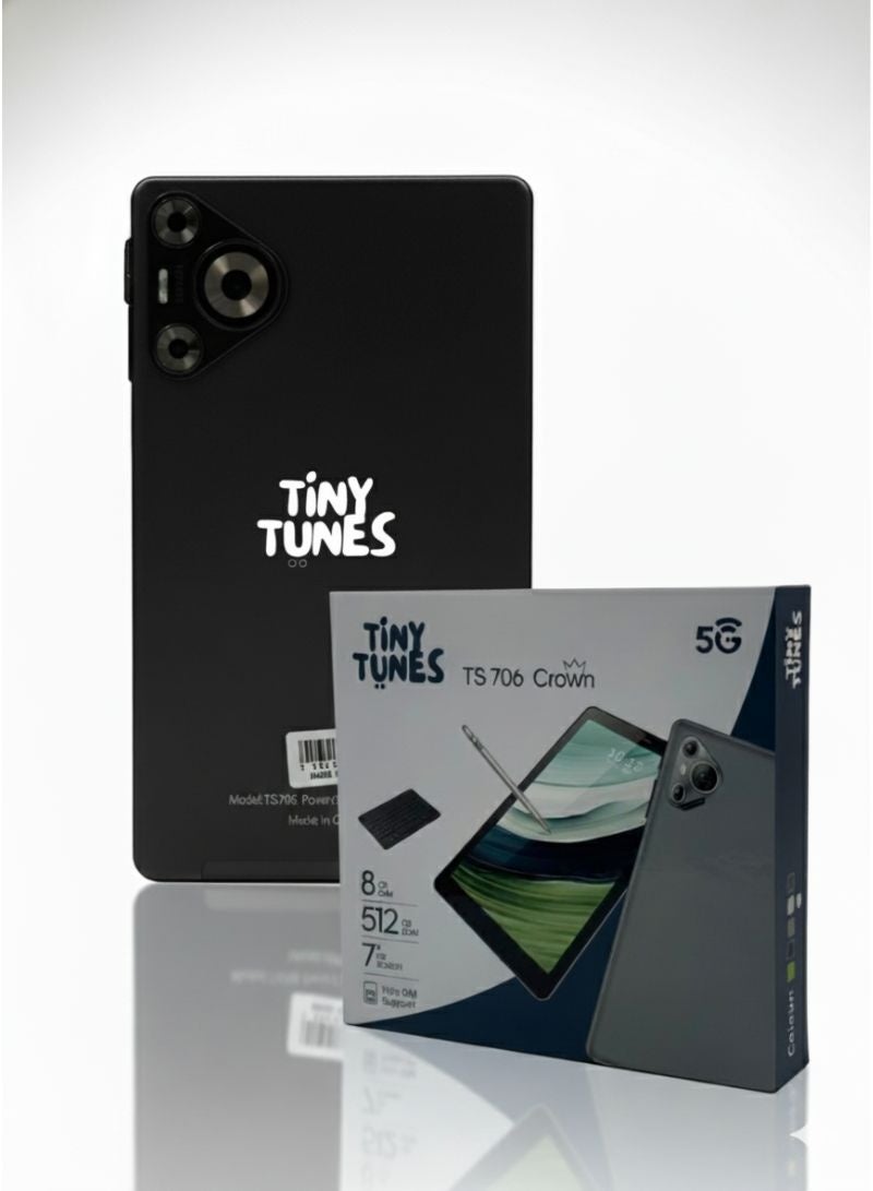 تيني تونز تابلت الأطفالTS706 – شاشة 7 بوصات، كيبورد وقلم مرفقين، واي فاي ويدعم الشريحة - Image 1