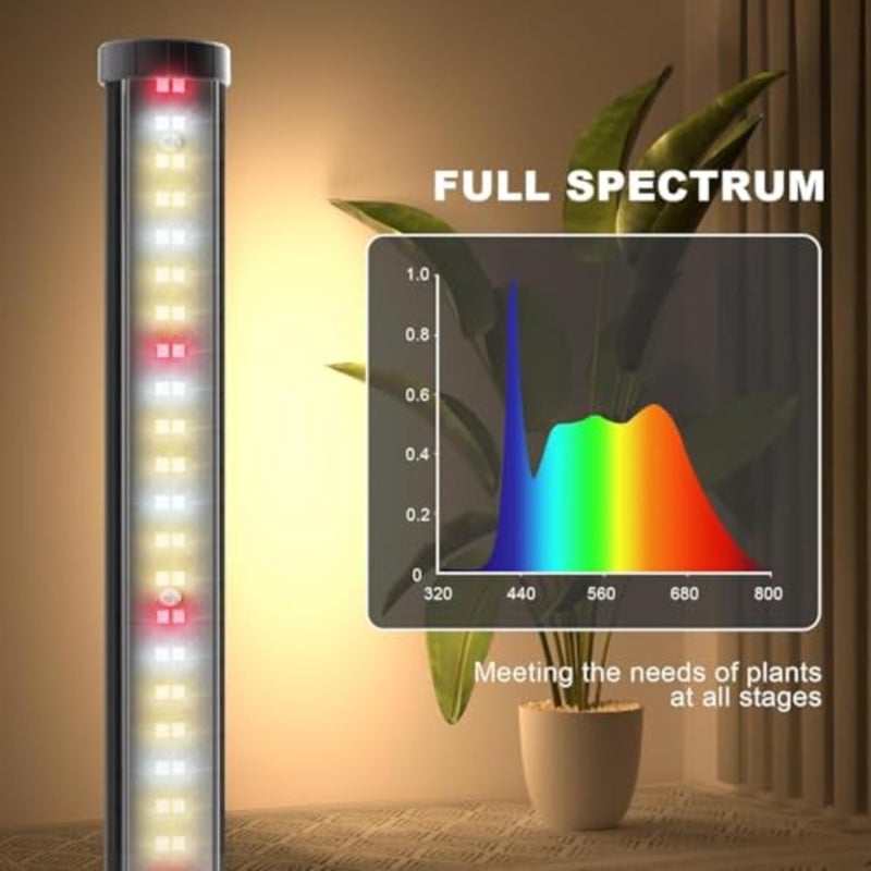 LED Grow Light for Indoor Plants Full Spectrum with Timer Dimmable Function Standing Plant Lamp with Hanging Accessory For Seed Starting, Greenhouse Indoor Garden 3 PCS Set - Image 4