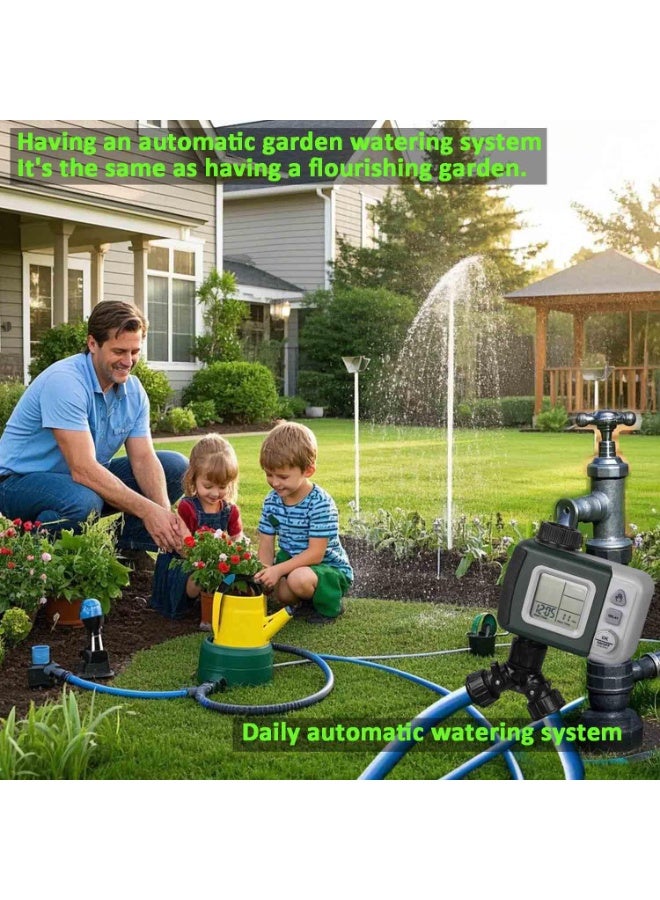روك بو نظام الري التلقائي مؤقت مياه سهل البرمجة ثلاث وضعيات: رشاش تلقائي، تأجيل الري عند المطر، الري اليدوي للاستخدام الخارجي - Image 4