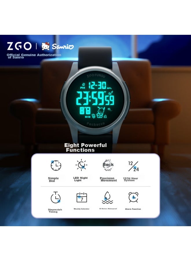 زجو Zgo Pacha ساعة كلب للطالبات، ساعة إلكترونية مقاومة للماء لطلاب المدارس الإعدادية والثانوية، ساعة رياضية بسيطة للأطفال، ساعة معصم 8591 - Image 3