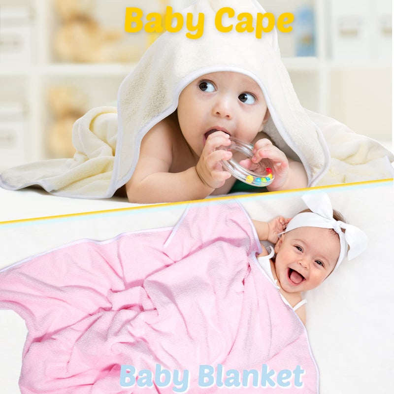 Chumia 6 Pack Baby Bath Towel Coral Fleece Soft Absorbent Newborn Hooded Towel for Kid 30 x 30 Inch Toddler Bath Blanket for Babies Infant Shower Gift(Multicolor) - Image 5