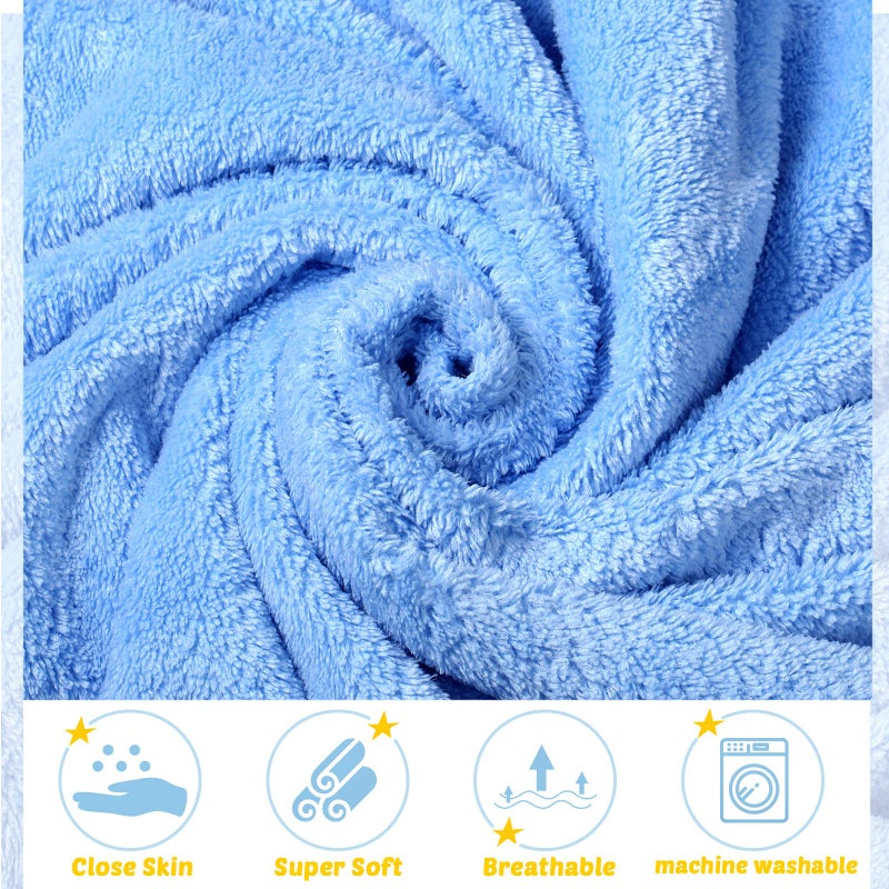 Chumia 6 Pack Baby Bath Towel Coral Fleece Soft Absorbent Newborn Hooded Towel for Kid 30 x 30 Inch Toddler Bath Blanket for Babies Infant Shower Gift(Multicolor) - Image 3