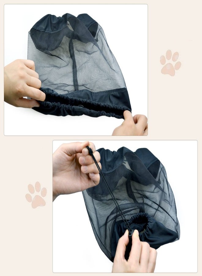 vomvomp 2 Pack Breathable Dog Snood Longears Dogs Net Snood Dog Ear Cover for Cocker Spaniel Cavalier Poodle Basset (S) - Image 5