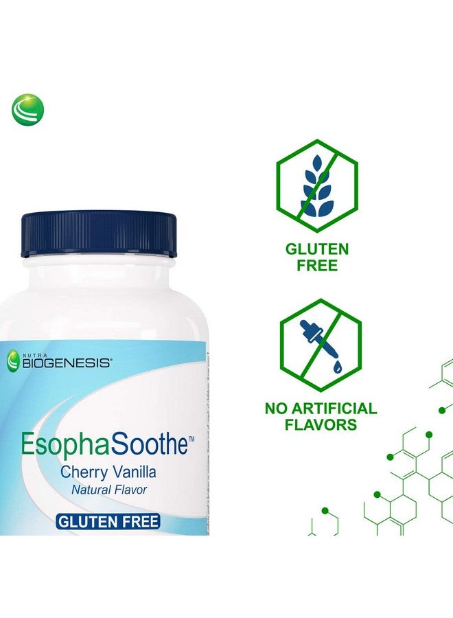 Nutra BioGenesis Esophasoothe Chewable Tablets Cherry Vanilla Flavor Gluten Free 60 Chewable Tablets - Image 5