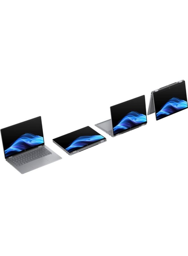 HP لابتوب OmniBook X Flip 2 في 1 القابل للتحويل (2025) – AMD Ryzen AI 5-340 / 14 بوصة / 512 جيجابايت SSD / 16 جيجابايت RAM / ويندوز 11 هوم / فضي – [14-FK0001NE] - Image 5