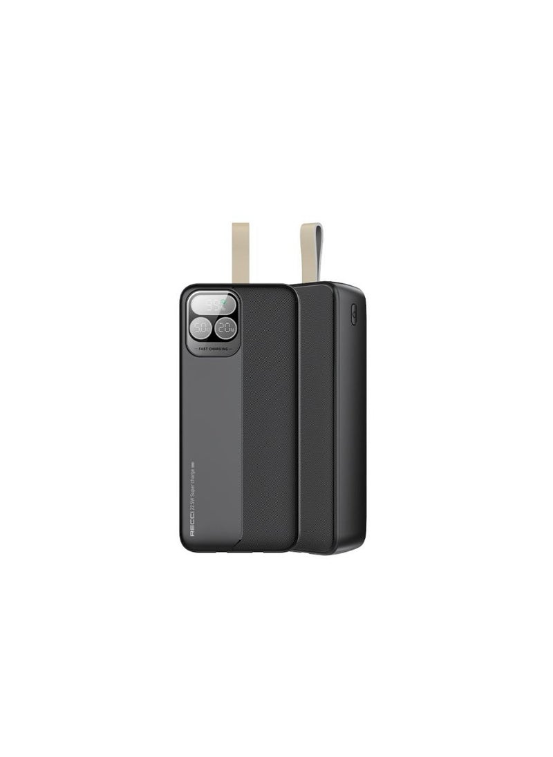 Recci Recci RPB-P38 PD 20W + 22.5W 30000mAh Power Bank with Built-in Type-C & Lightning Cable  - Image 1