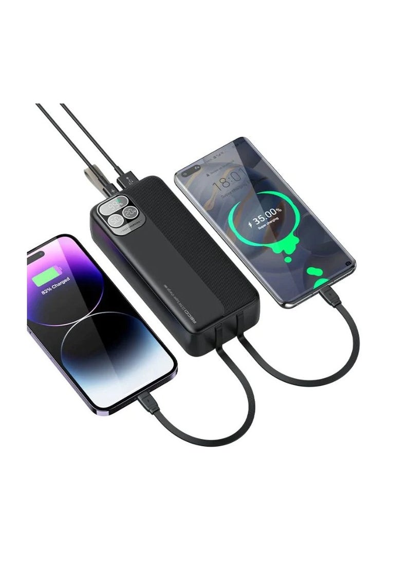 Recci Recci RPB-P38 PD 20W + 22.5W 30000mAh Power Bank with Built-in Type-C & Lightning Cable  - Image 4