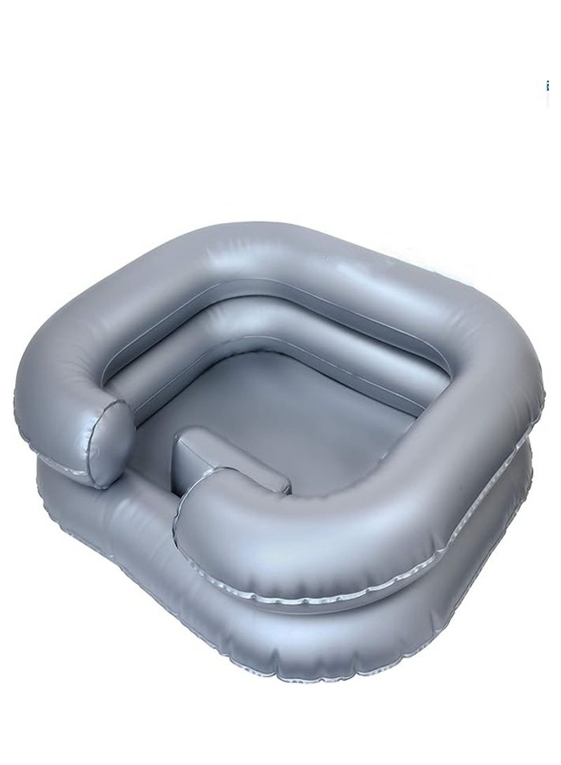 Inflatable shampoo basin with pillow, portable bathtub shampoo basin bowl, helpful for pregnant women, elderly people, disabled people, injured, injured and bedridden people - Image 1