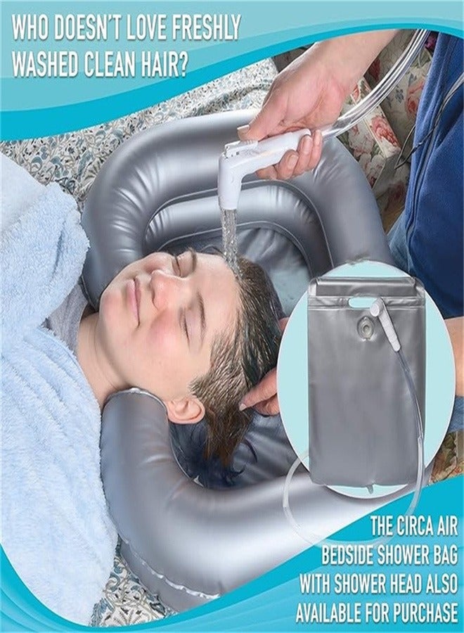 Inflatable shampoo basin with pillow, portable bathtub shampoo basin bowl, helpful for pregnant women, elderly people, disabled people, injured, injured and bedridden people - Image 5