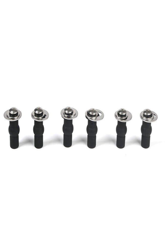 Hibbent 6 Pack Universal Toilet Seat Hinges Screw, Blind Hole fixings Expanding Rubber Top Fix Nuts Screws for Top Mounting Toilet Seat Hinges-3 Pairs (with One Expandable Ball) - Image 4