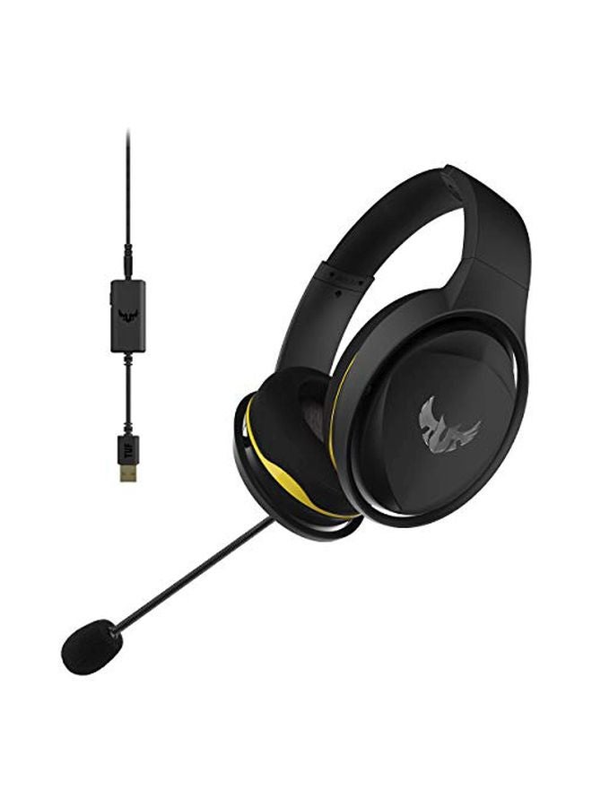 Asus TUF Gaming H5 with on-Board 7.1 Virtual Surround and Durable Stainless- Steel Headband Design for Excellent PC and PS4 Gaming Experiences - Image 1