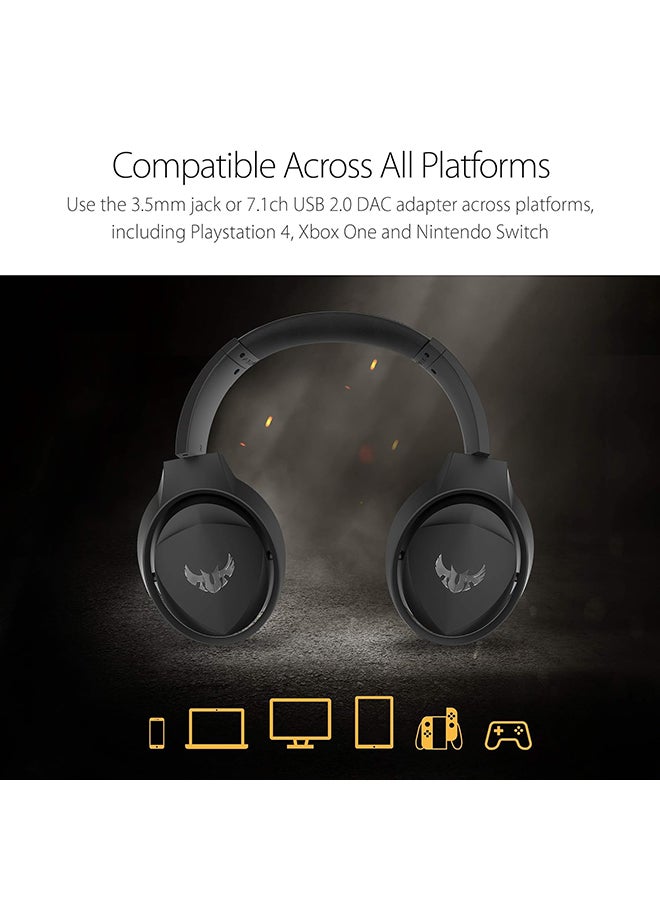 Asus TUF Gaming H5 with on-Board 7.1 Virtual Surround and Durable Stainless- Steel Headband Design for Excellent PC and PS4 Gaming Experiences - Image 2