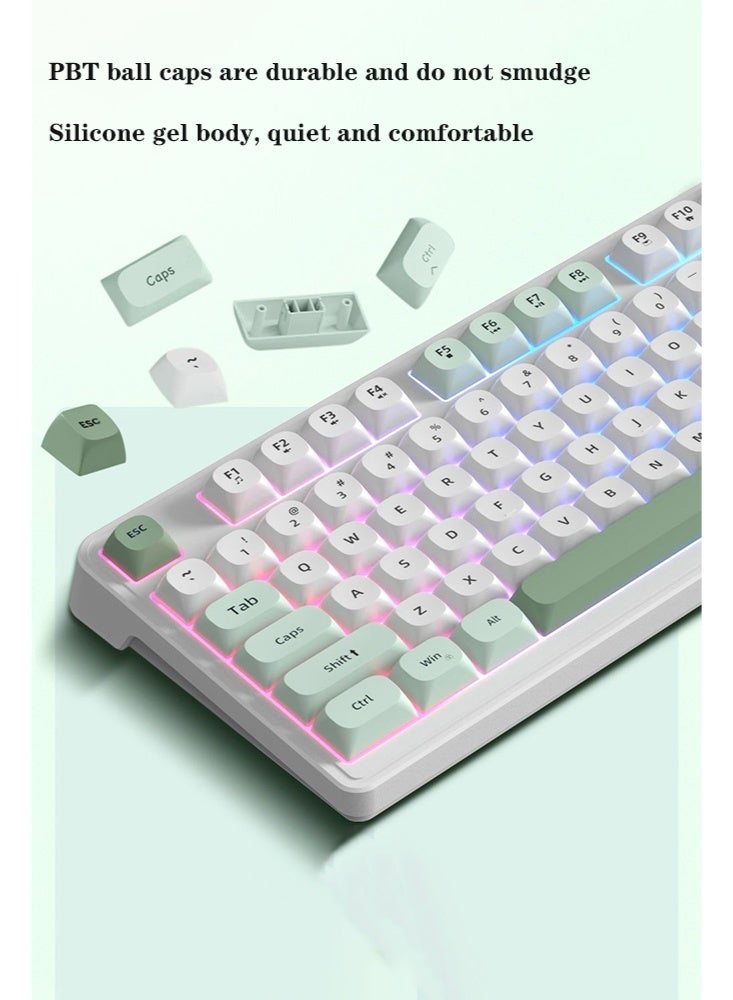 Bolivia's Gaming Keyboard 98 Keys with RGB lighting，Ergonomic Design the game buttons do not conflict,20% Mini Gaming Keyboard High-performance keyboard for Gamers and Office use - Image 2