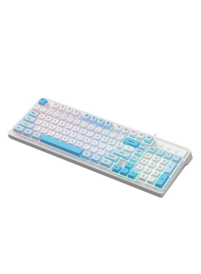 Bolivia's Gaming Keyboard 98 Keys with RGB lighting，Ergonomic Design the game buttons do not conflict,20% Mini Gaming Keyboard High-performance keyboard for Gamers and Office use - Image 1