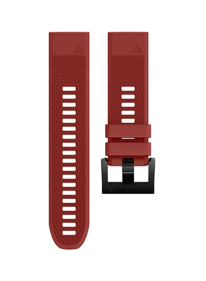 NIBEMINENT Silicone Replacement Band For Garmin Fenix 5X/3/3 HR Red  - Image 2