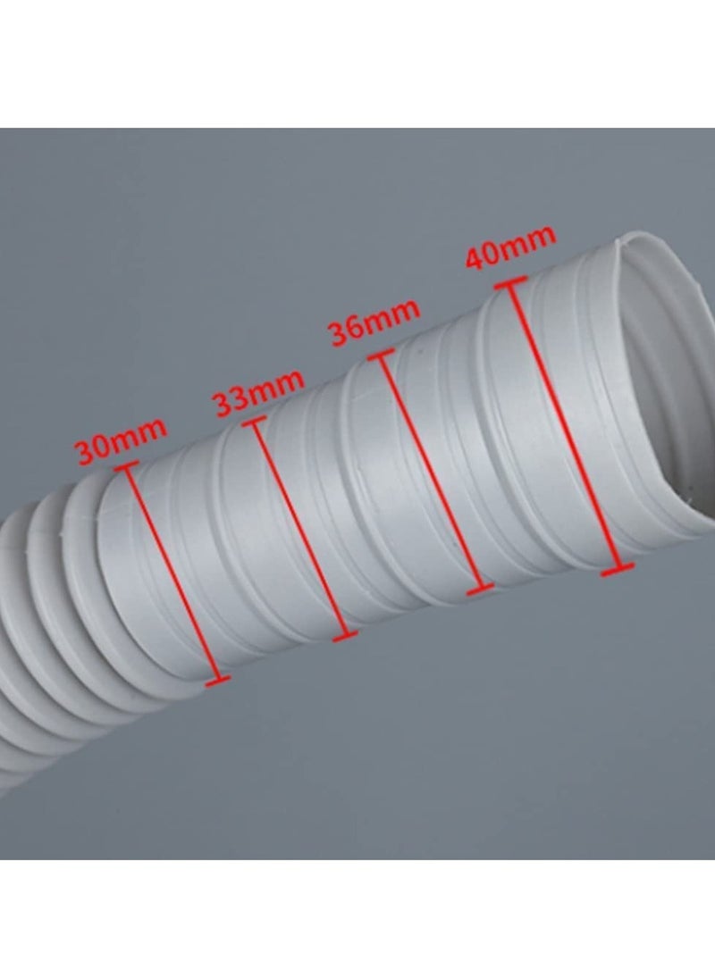 PAMEER 1.9 Meter Washing Machine Drain Hose with Clamp for Full & Semi Automatic Washing Machine Outlet Drain Hose Pipe Extension Waste Water Outlet Hose Machine Drain Pipe  Washer Wastewater Drain Outlet  - Image 2