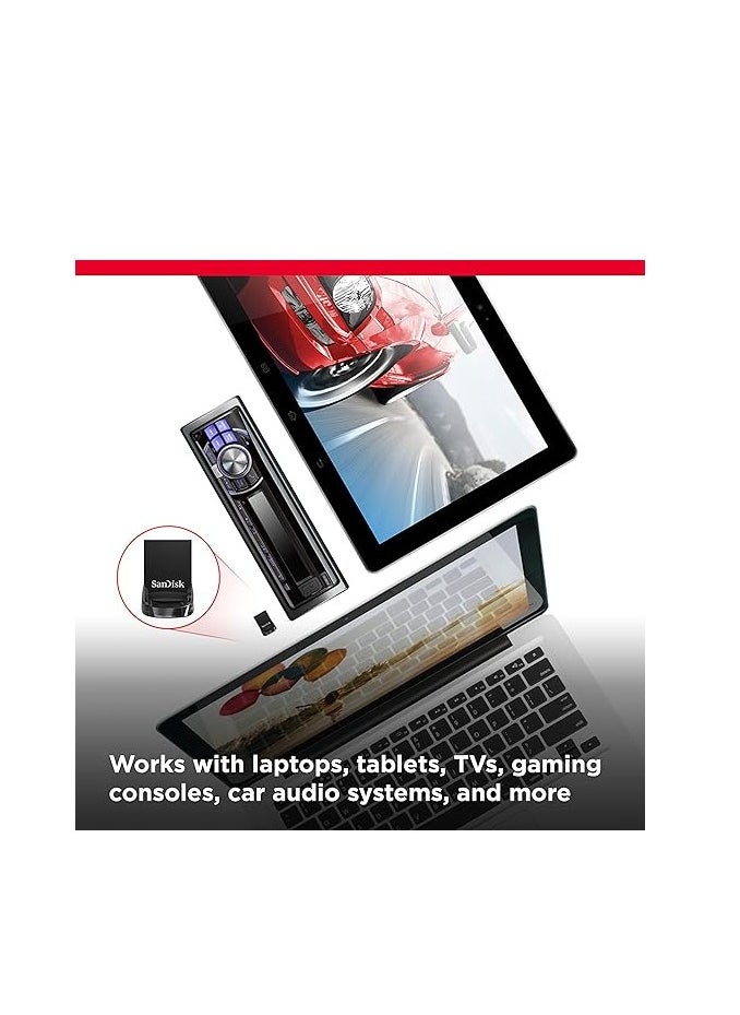 Sandisk مجموعة من 3 أقراص فلاش USB 3.1 Ultra Fit سعة 32 جيجابايت من SanDisk، 3x32 جيجابايت SDCZ430 032G G46T، أسود، 32 جيجابايت (مجموعة من 3 أقراص)  - Image 3