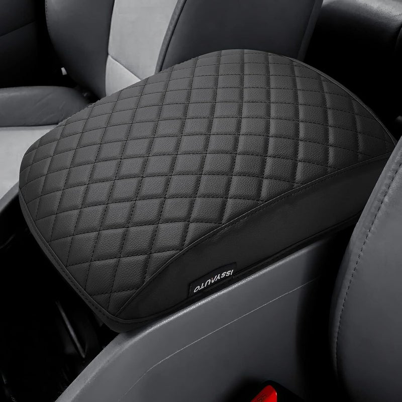 ISSYAUTO Center Console Cover Armrest lid Cover Compatible with 2009-2015 Pilot, Leather Arm Rest Covering for Car, Well-Make Durable Middle Console Cover Armrest Box Protective Cover - Image 1