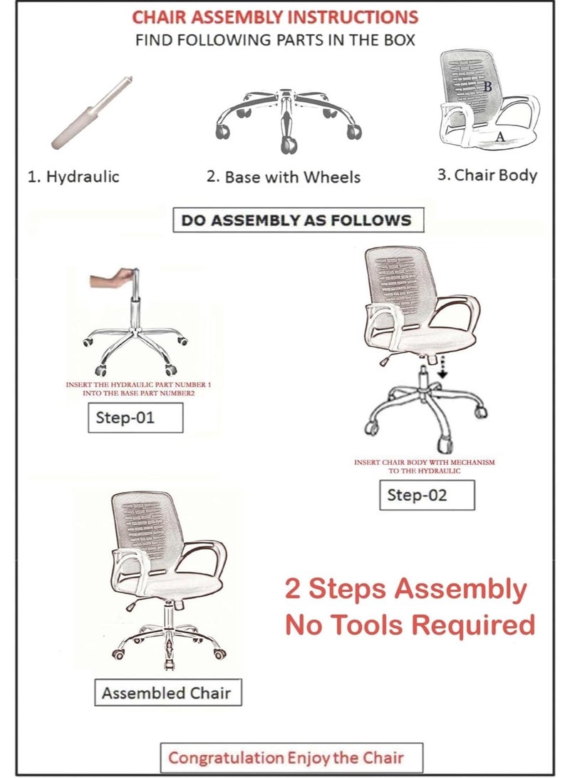 Rama Office Furniture 404-A-Red-Black - Image 4