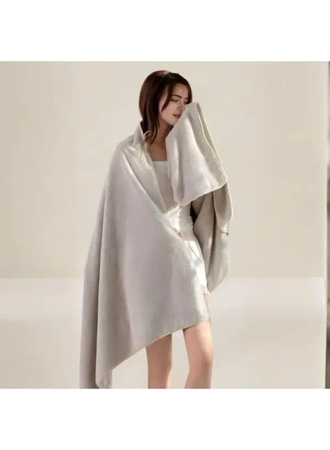 Very Soft Quick Dry Solid Color Bath Towel 55.1 x 27.6 Inches Blue Modern Style For Home Spa Use - Image 5