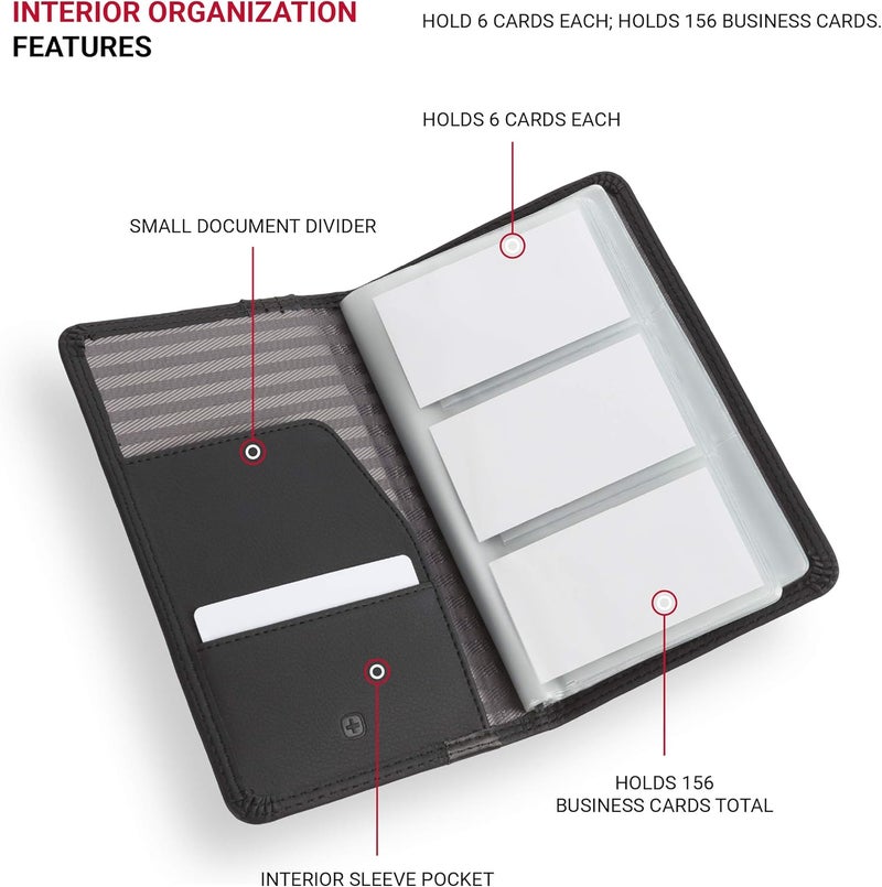 Wenger Luggage Diplomat Personal Card File 156, Black, One Size - Image 2