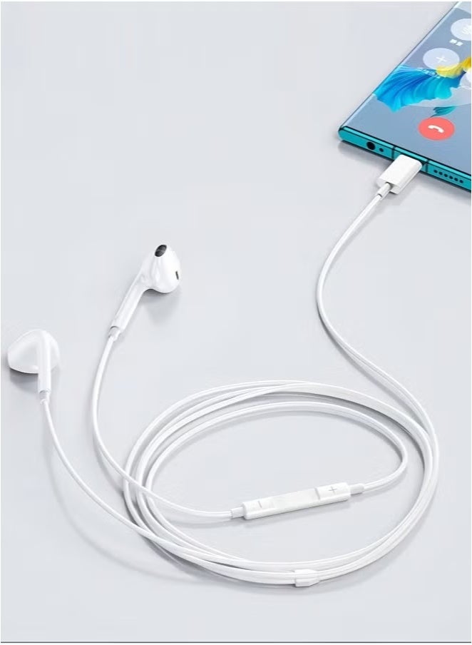 High Quality Original Wired USB-C Headphones Without Bluetooth In-Ear Earphones with USB-C,Wired Earbuds with Built-in Remote to Control Music,Phone Calls and Volume,In-ear Headphones for iPhone 16/15 Pro Max,iPad Pro/Air,or for Samsung for Android  - Image 3