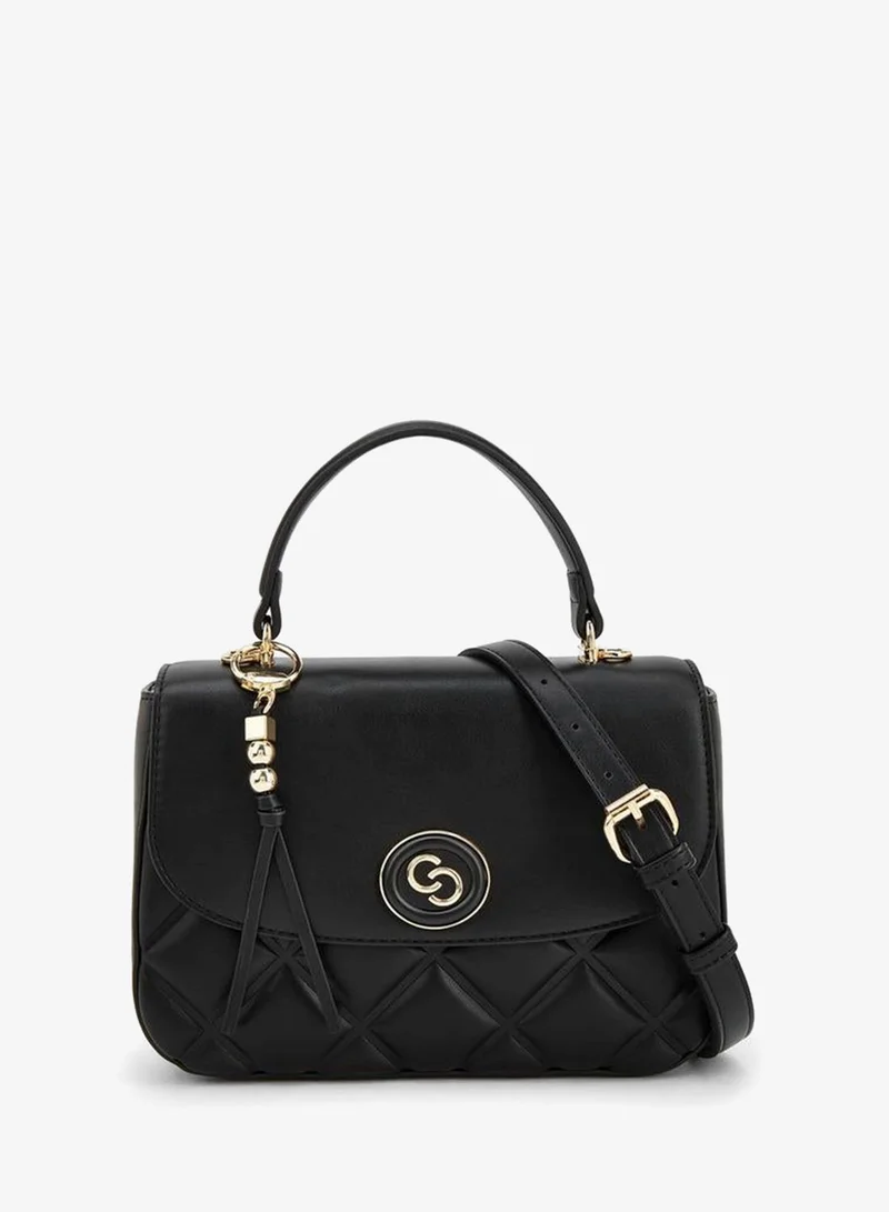 Celeste Quilted Satchel Bag With Adjustable Strap