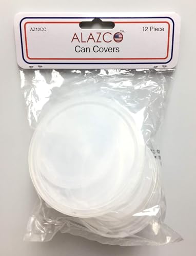 ALAZCO 12pc BPA-Free ALAZCO Can Covers - 2 Large 2 Medium 8 small Plastic Tight Seal Lids For Canned Goods or Pet Dog Cat Food Food Saver Reusable - Image 2