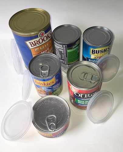 ALAZCO 12pc BPA-Free ALAZCO Can Covers - 2 Large 2 Medium 8 small Plastic Tight Seal Lids For Canned Goods or Pet Dog Cat Food Food Saver Reusable - Image 5