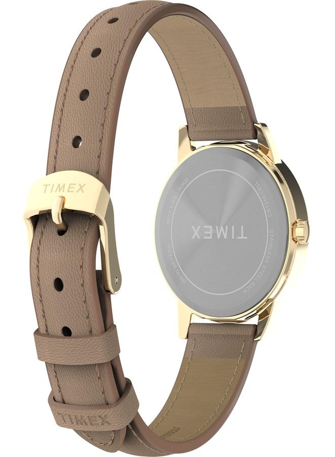 Timex Women's Easy Reader Watch, Tan/Gold-Tone/White/30mm, 30mm, Easy Reader Watch - Image 5