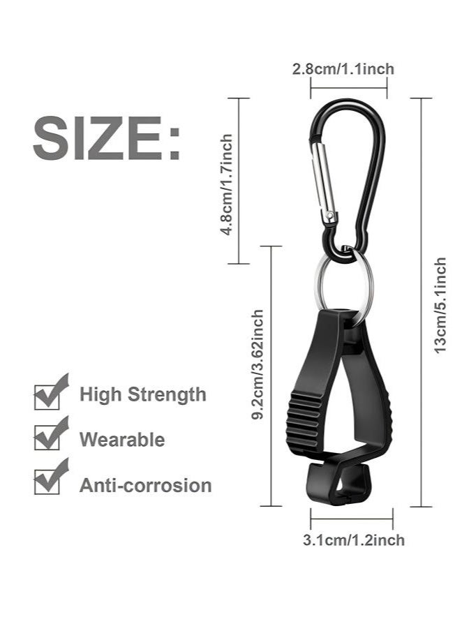 6 Pack Glove Clips for Work Glove Holders,Glove Belt Clip With Metal Carabiners,Easy to Wear Glove Clip, Tools, & Towel Holder, Ideal for Men Safety Construction Worker Guard Labor - Image 2