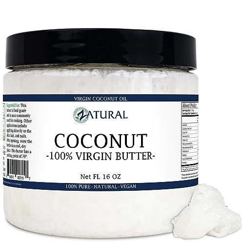 Zatural Coconut Oil, 100% Virgin Organic Extra Virgin Unrefined, Cold Pressed (16 Ounce) - Image 1