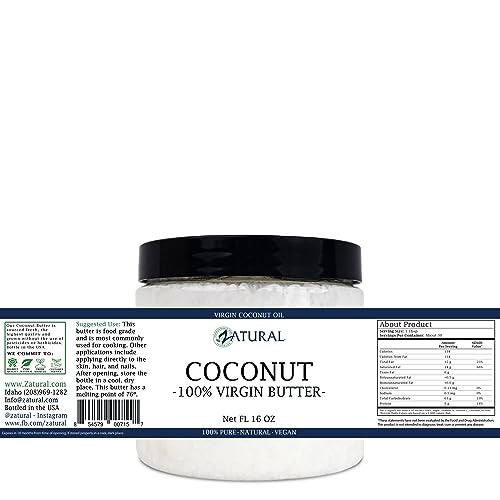 Zatural Coconut Oil, 100% Virgin Organic Extra Virgin Unrefined, Cold Pressed (16 Ounce) - Image 2