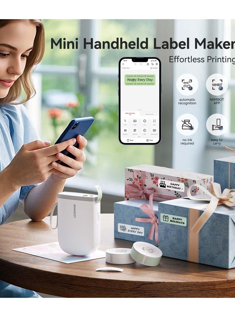 NIIMBOT D11 Label Maker Machine with Tape, 300DPI Bluetooth Mini Label Printer, Portable Thermal Printer, Sticker Maker for Home Office - Image 4