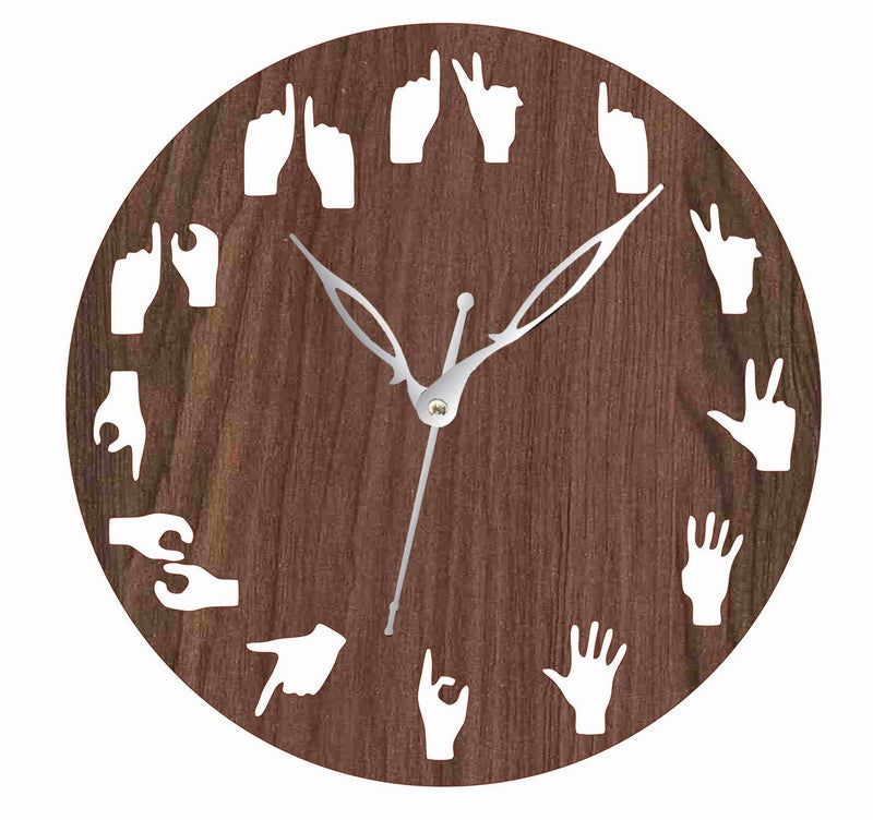 ADK Wall Clock for Living Room Bedroom Home Office Kitchen Asymmetric Shaped Designer MDF Wall Clock for Home Decor Standard 57 - Image 1
