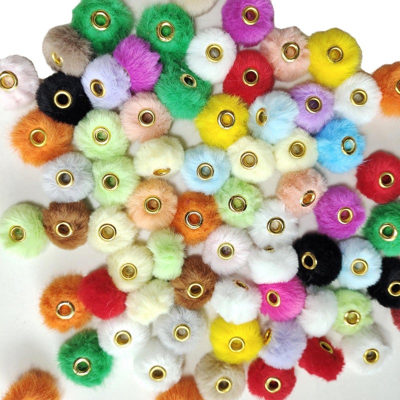 خرز كرات فرو الأرنب الصناعي 20 ملم لمستلزمات المجوهرات DIY - Image 5