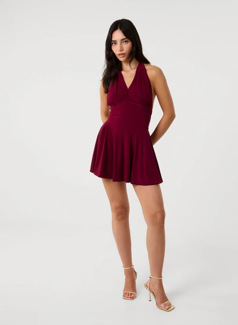Slinky Halter Mini Dress