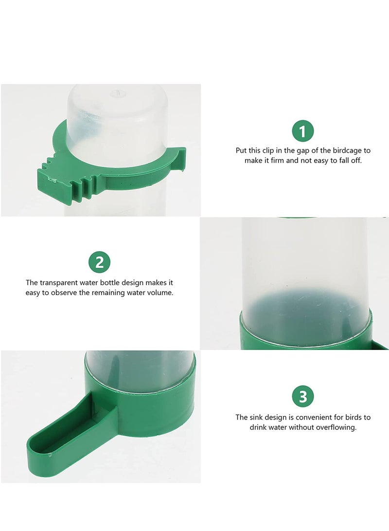 SYOSI Bird Feeder Automatic Water Bottle Drinker Container Food Dispenser Pet Plastic Waterer Clip For Parrots Hanging In Cage Budgie Cockatiel Lovebirds - Image 5
