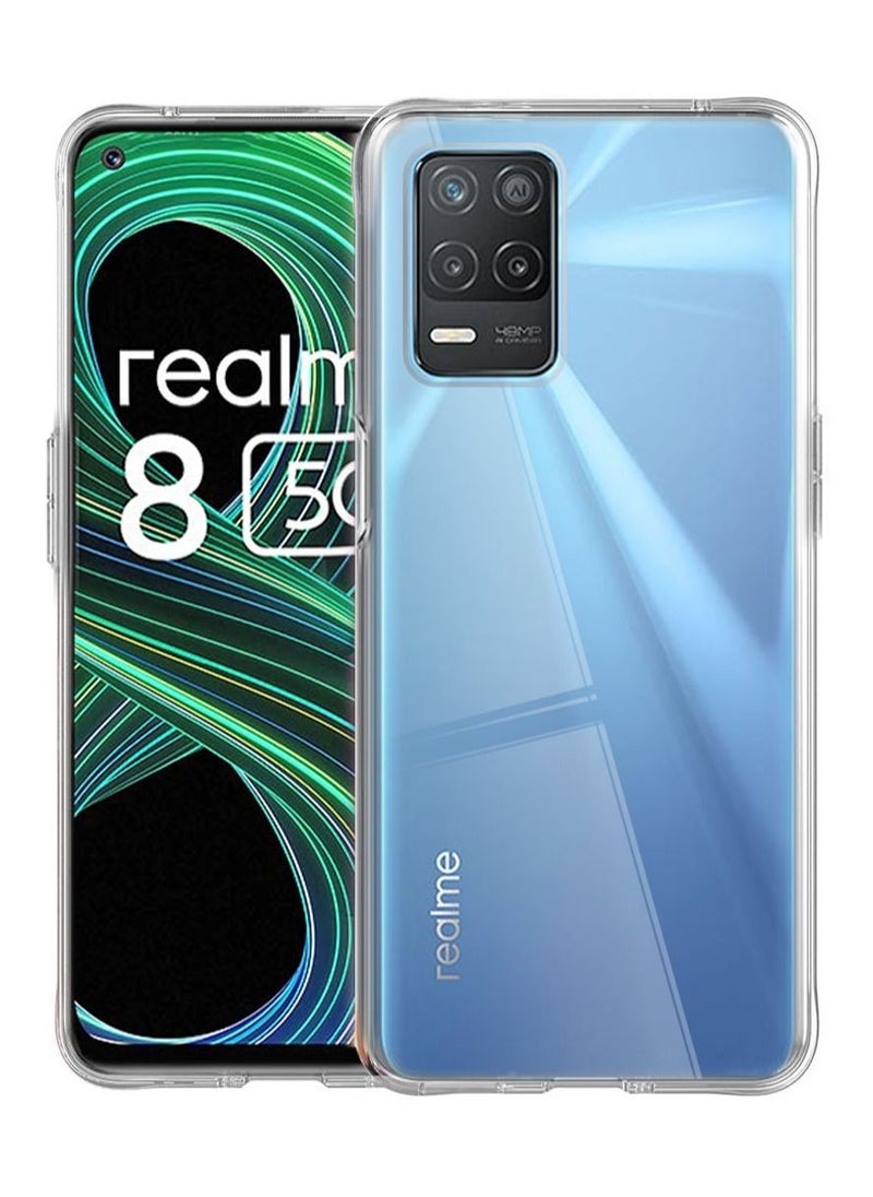 Wtech - TPU Soft Corners Case Cover for Realme 8 (5G) / Realme V13 5G Clear - Image 1