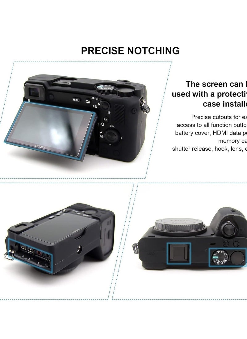 Y&D Soft Silicone Camera Case Protector Cover for Sony A6600 Alpha 6600 ILCE-6600 Mirrorless Anti-Scratch Slim Fit Rubber Protective Shell Skin  - Image 3