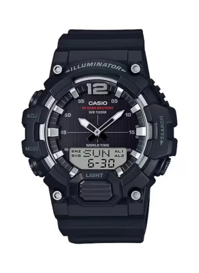 CASIO Men's Analog Digital Display Watch With Black Resin Strap - HDC-700-1AVDF
