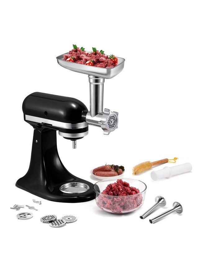 GLINK Metal Grinder Attachment for KitchenAid Stand Mixers, Meat Grinder Attachment, Sausage Stuffer, Food Grinder Attachment, Mixer Attachments for KitchenAid, Silver(Mixer Not Included)  - Image 2