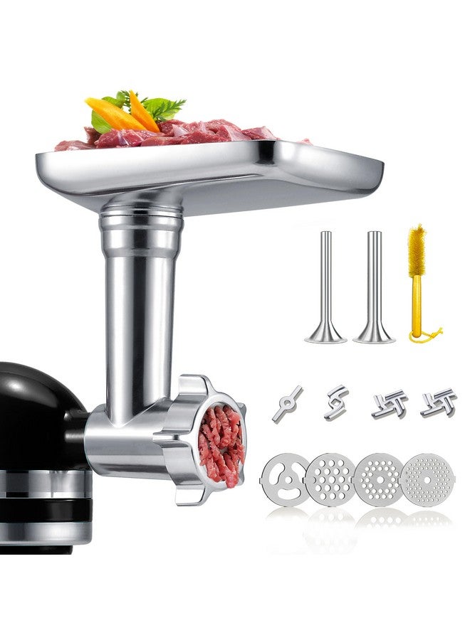 GLINK Metal Grinder Attachment for KitchenAid Stand Mixers, Meat Grinder Attachment, Sausage Stuffer, Food Grinder Attachment, Mixer Attachments for KitchenAid, Silver(Mixer Not Included)  - Image 1