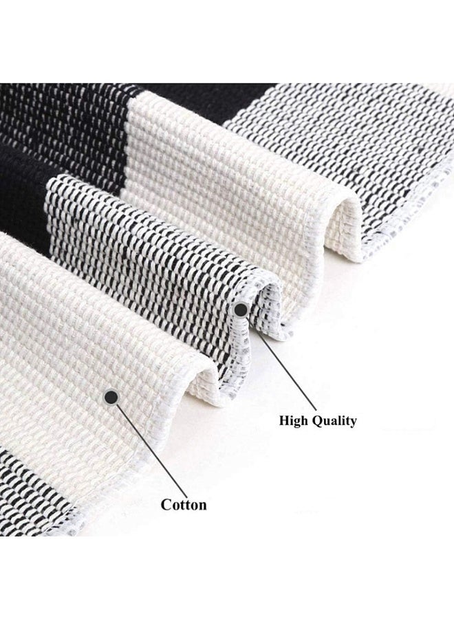 LEVINIS Black and White Doormat Farmhouse Durable and Washable Cotton Farmhouse Layered Doormats Outdoor Buffalo Plaid Rugs for PorchKitchenEntry WayLaundry RoomBathroom 512x236 - Image 5