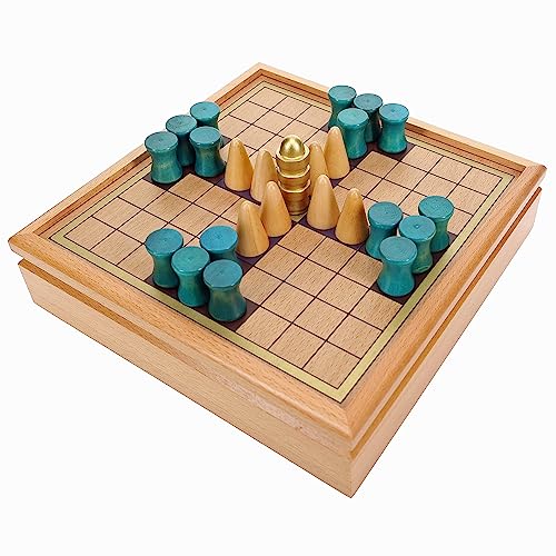 WE Games Kings Table Wooden Games Tablut Viking Strategy Board Games 2 Player Games for Adults Beautiful Home Decor Wooden Board Games for Living Room Decor Quality Birthday Gifts Museum Game - Image 1
