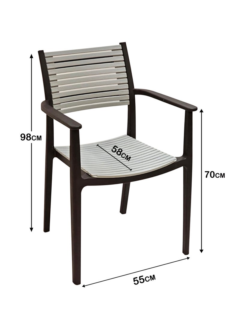 Living - Set of 2 piece Stackable outdoor modern hotel plastic restaurant dining chair chairs for events coffee shop - Image 1