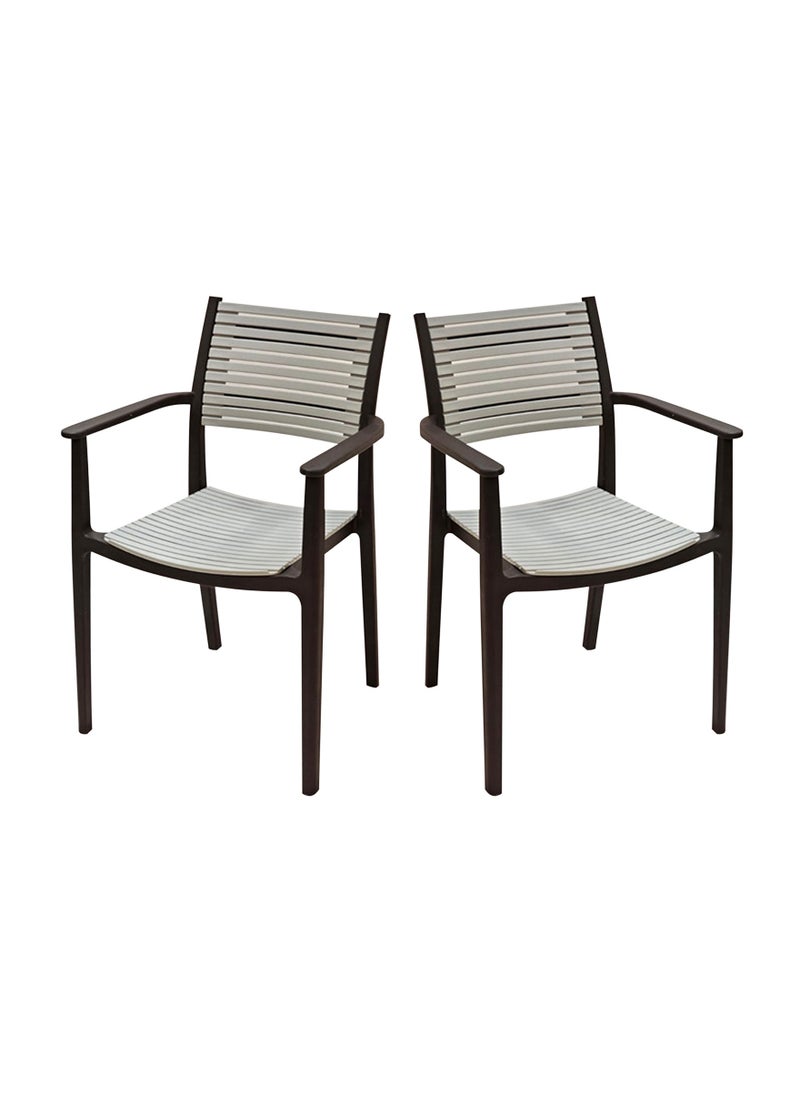 Living - Set of 2 piece Stackable outdoor modern hotel plastic restaurant dining chair chairs for events coffee shop - Image 1